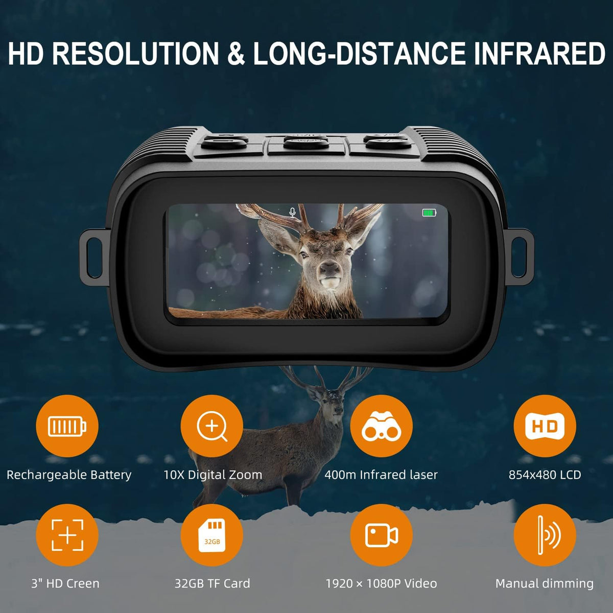 Digital Night Vision Binoculars with 3" LCD E42104