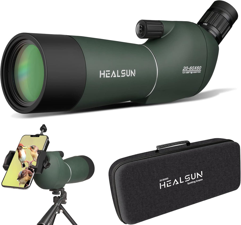 20-60x60 Spotting Scope with Carrying Case, Tripod and Smartphone Adapter Y195075