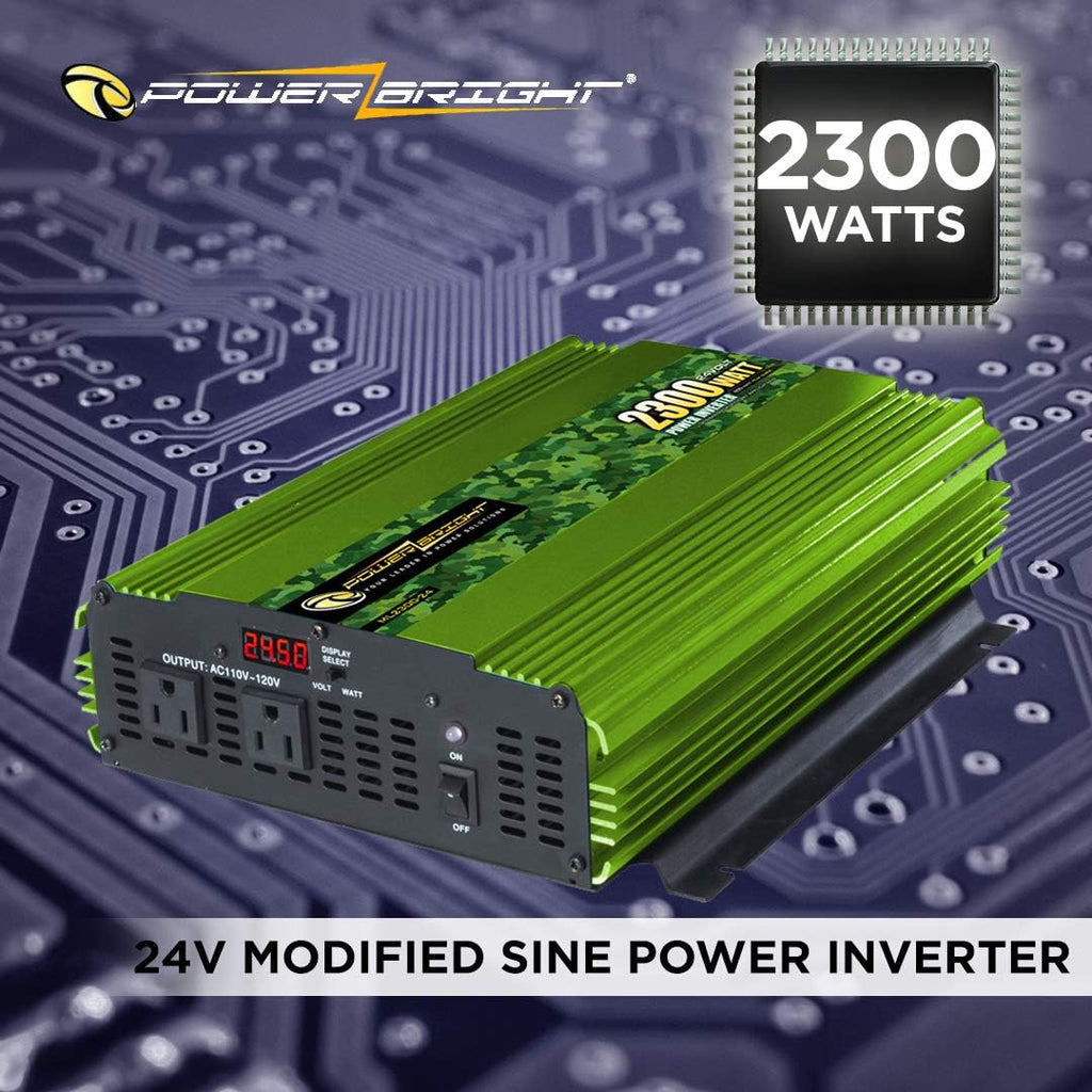 2300 Watt 24V Power Inverter with Dual 110V AC Outlets P60923