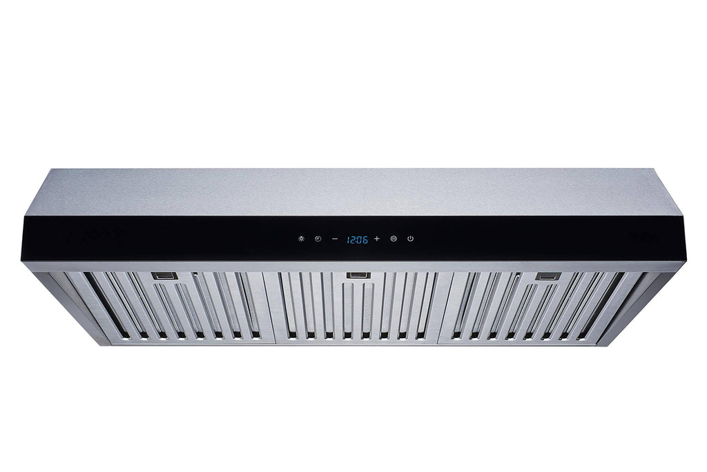 30x22 Stainless Steel Under Cabinet Ducted Range Hood 500 CFM Touch Control R262