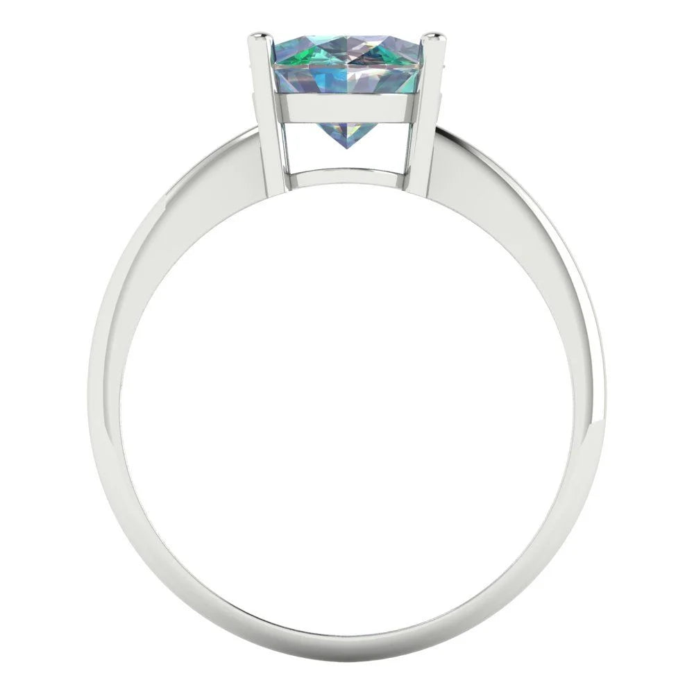 18K White Gold Solitaire Ring Z7625