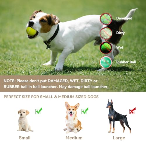 Automatic Dog Ball Thrower Launcher with 12 PCS Tennis Balls, Green M282930
