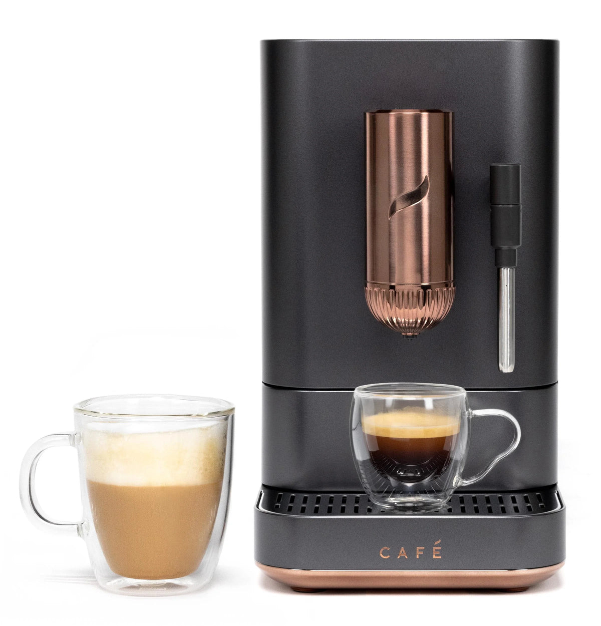 Automatic Espresso Machine with Milk Frother and Bean Grinder, Matte Black, 1.2 Liter F329
