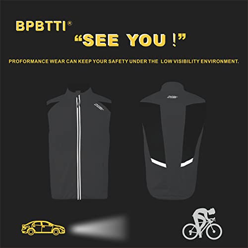 Men's Cycling Running Vest Sleeveless Windbreakers With Two side Pockets A2061