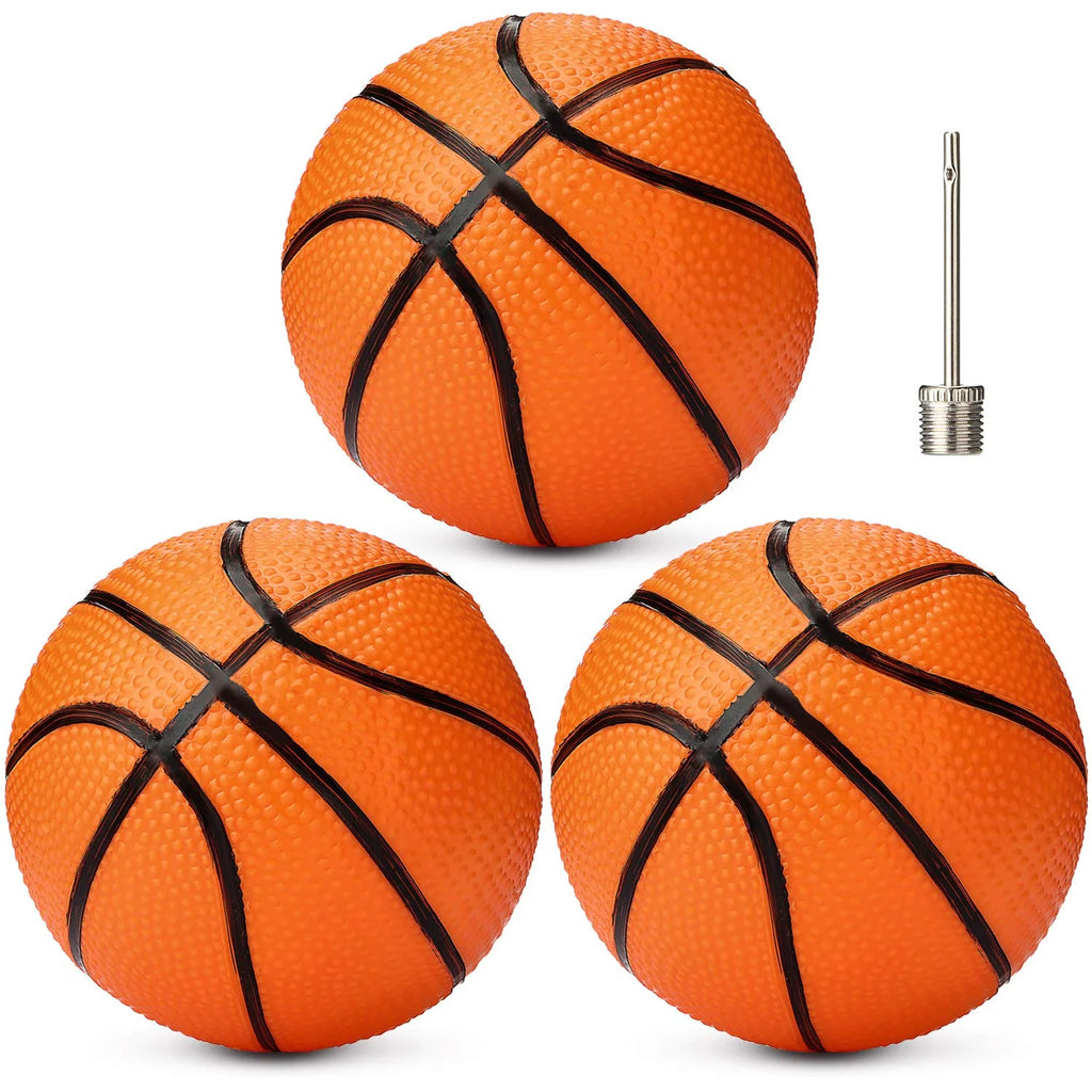 3 Packs 4.7 Inch Mini Inflatable Plastic Basketballs Toy N4520