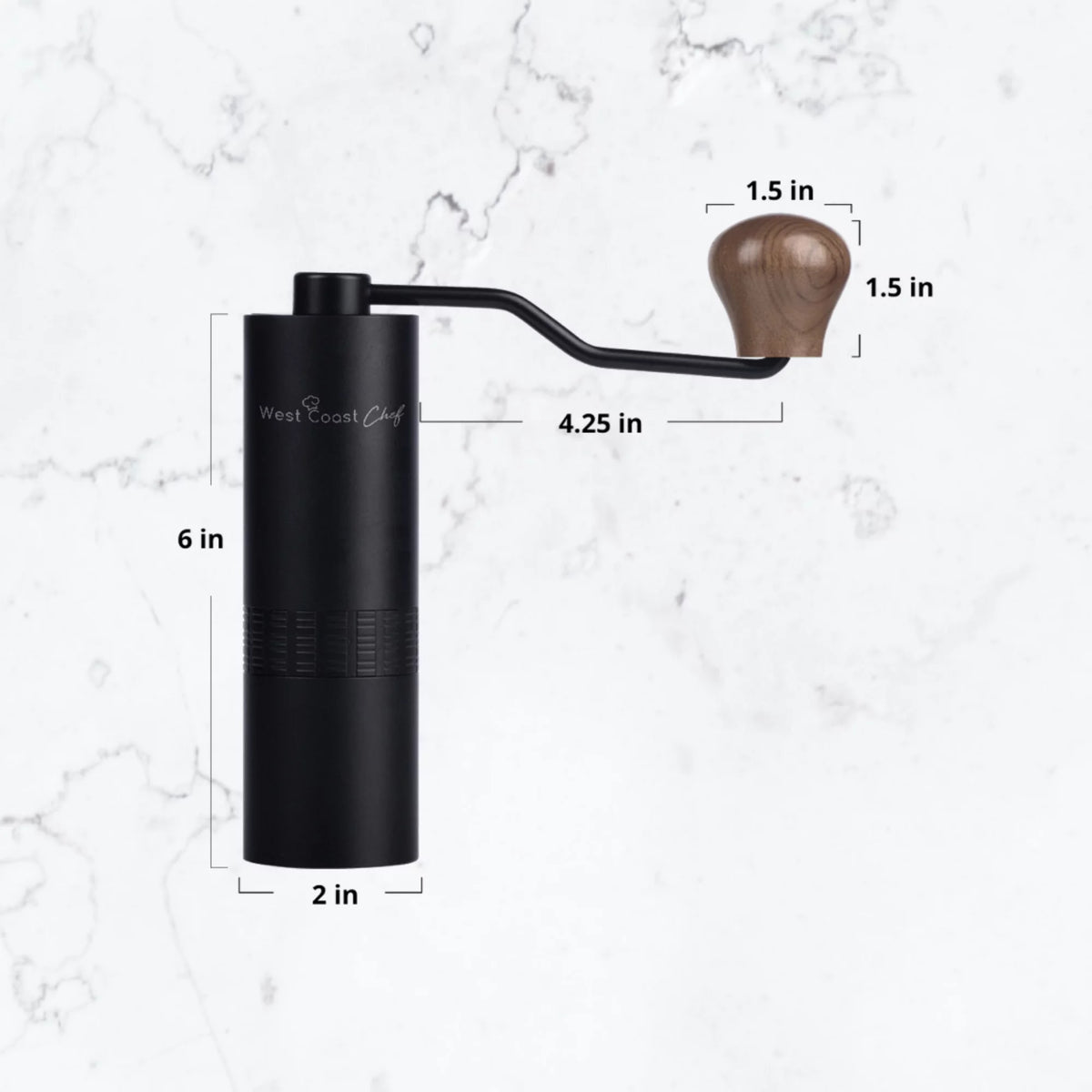 Manual Burr Coffee Grinder with Coarseness Adjustment Dial A7321