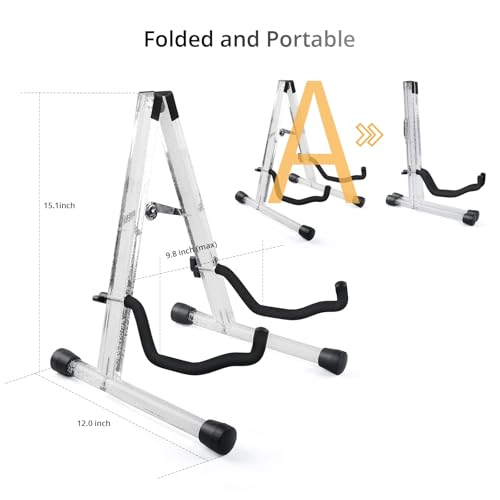 Hardwood Black Foldable Guitar Stand I92216