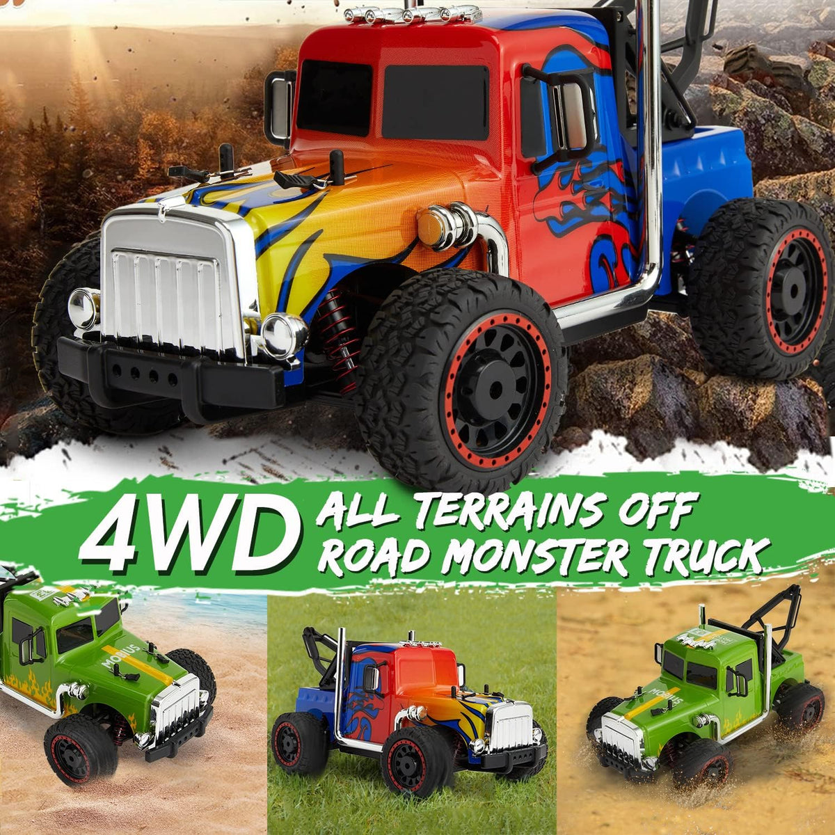 1:16 Scale 4WD High Speed Remote Control RC Monster Truck B907