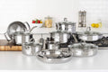 17pc Stainless Steel Cookware Set with Glass Lids L4628