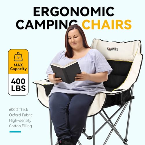 Oversized Heavy Duty Folding Camping Chair with Cup Holders and Carry Bag L4592