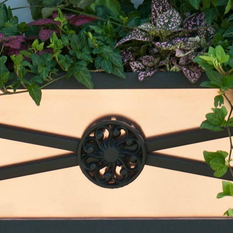 60x22 Medallion Decora Window Boxes with Copper Liner A906