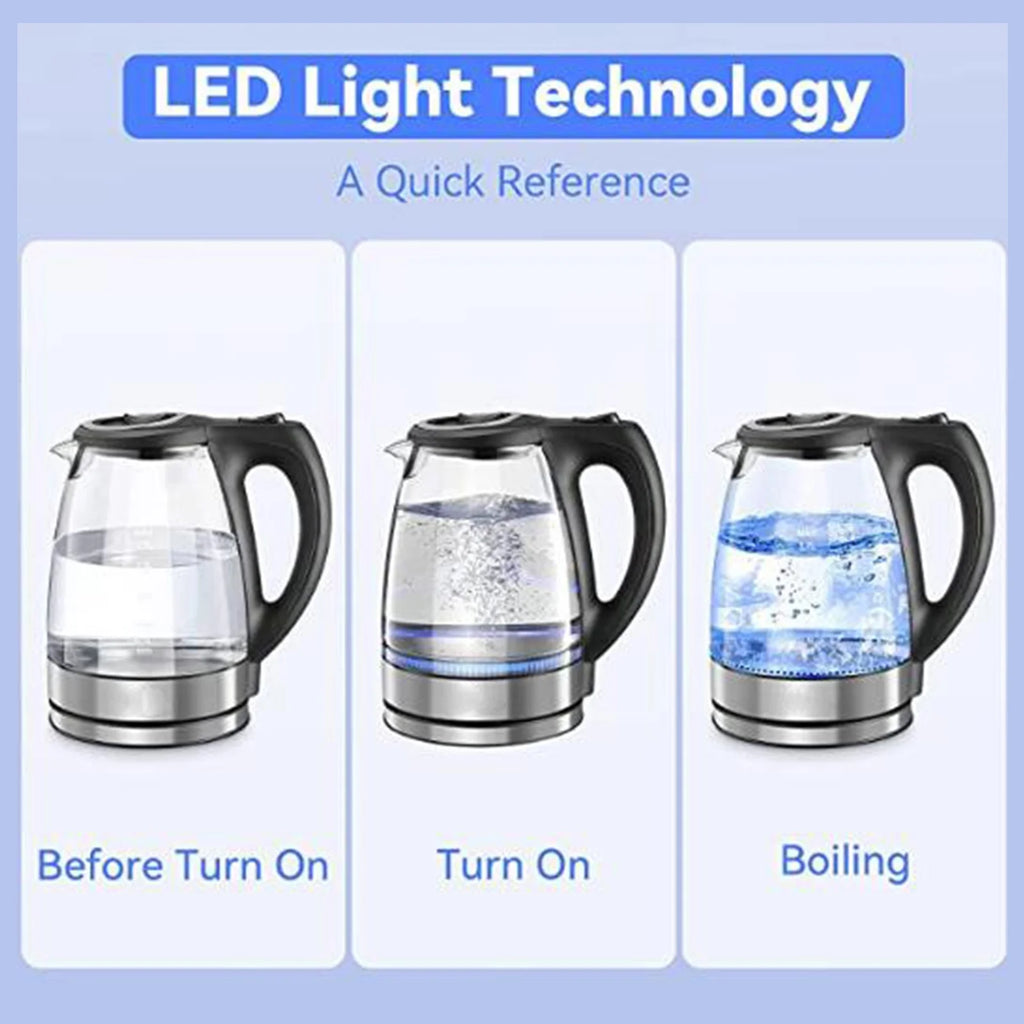 Electric Kettle 1.7L Glass with Auto Shut-Off N8704