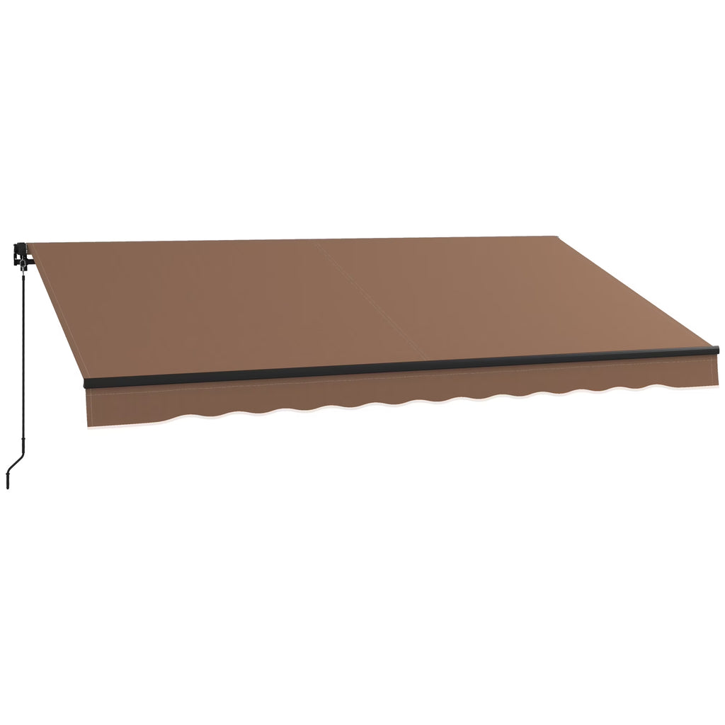 Coffee Patio Retractable Awning Sunshade Shelter C20191