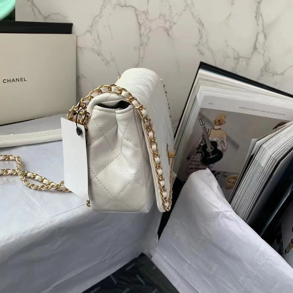 White Chain Flapbag F678