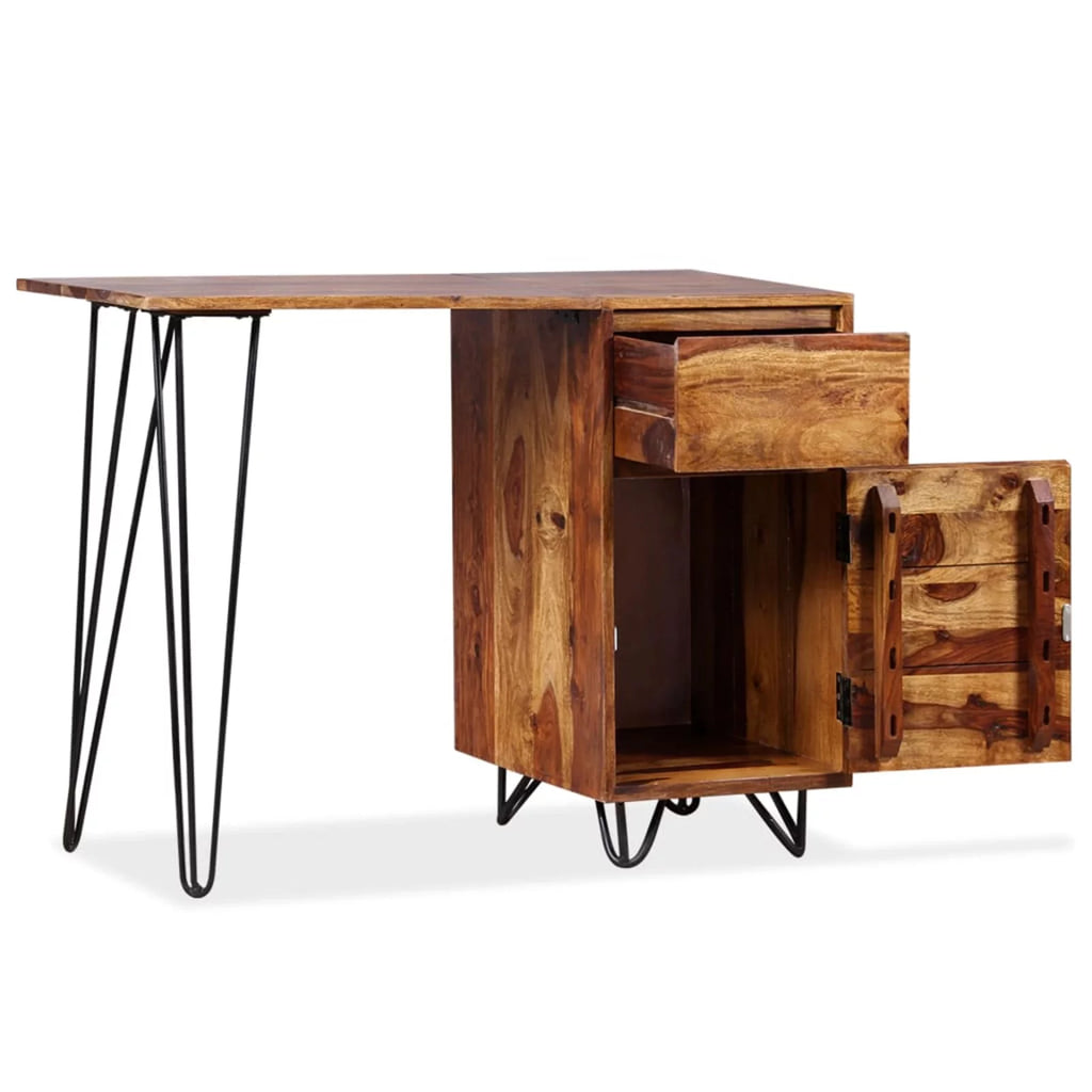 Writing Desk with 1 Drawer and 1 Cabinet Sheesham Wood B566703
