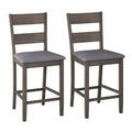 Washed Gray Counter Height Dining Chair Set of 2 Y30494