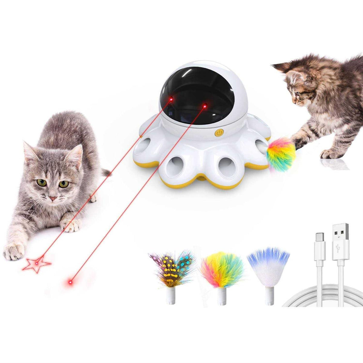 2-in-1 Interactive Cat Laser Toy A5063