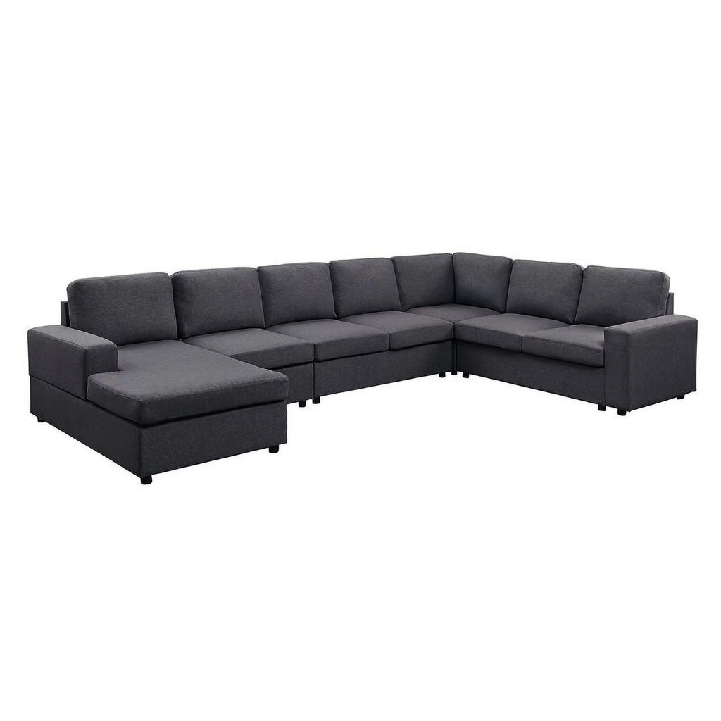 Light Gray Modular Sectional Sofa with Reversible Chaise L6594