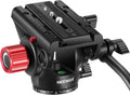 Metal Heavy Duty Video Camera Tripod Fluid Drag Pan Head with Sliding Plate and 2-Section Adjustable Handle, Load up to 11pounds/5kilograms, Pack of 2 W306