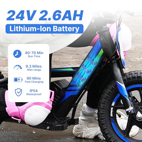 Lightweight 340W Electric Dirt Bike 24V 16-Inch Off-Road Tires P3657