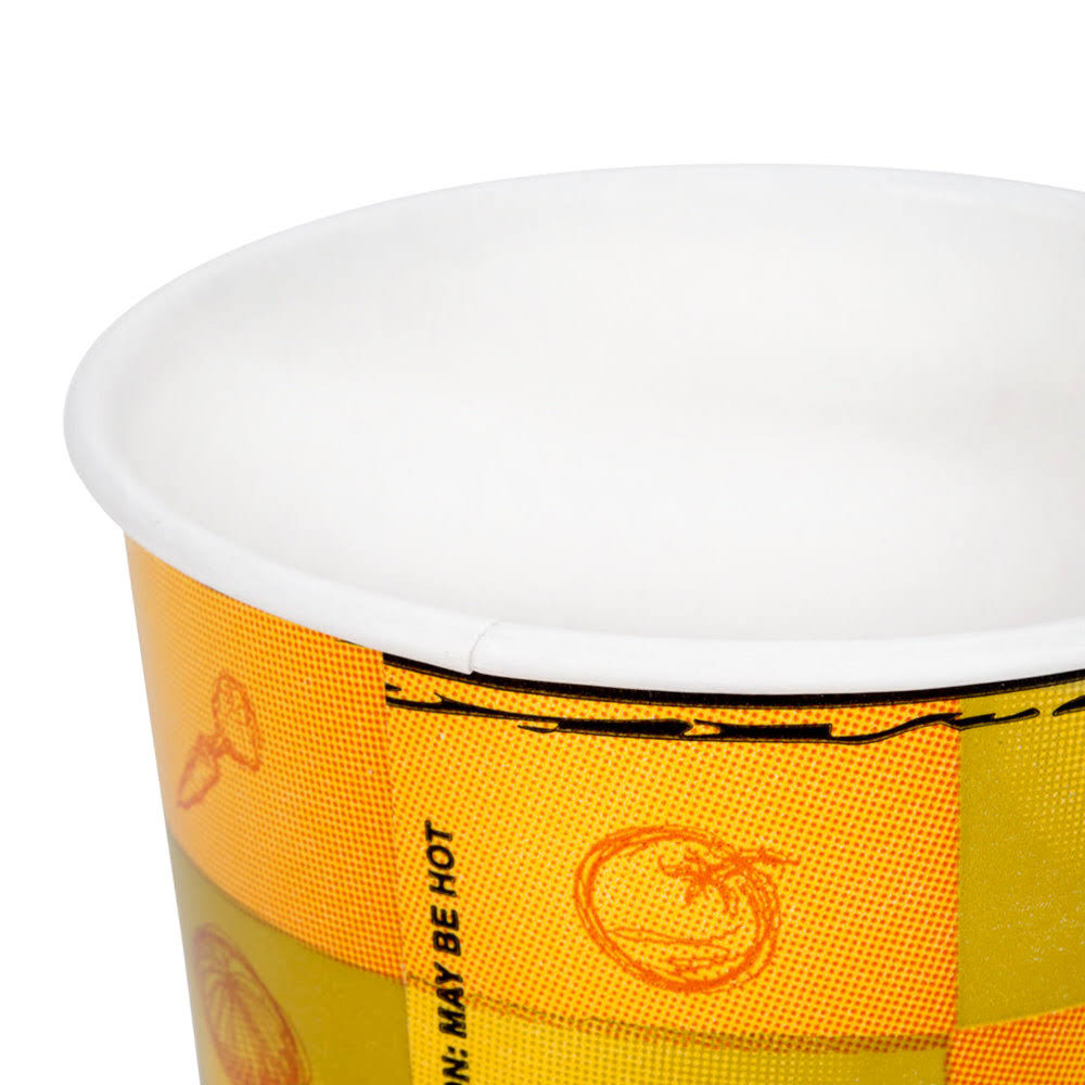 Paper Food Container with Plastic Lid 8-10oz O348878