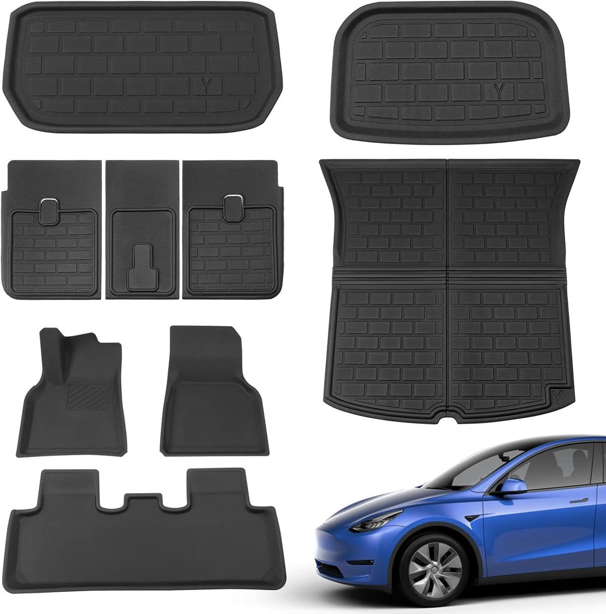 TPR Trunk Mat for Tesla Model Y 5-Seat (Set of 6) M3685