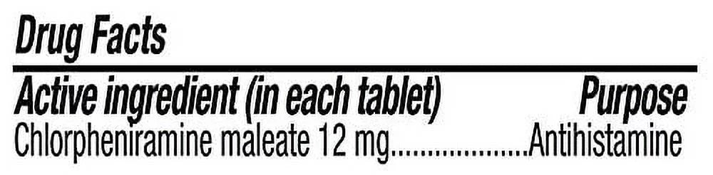 Chlorphen-12 Extended Relief Allergy Tablets, 60 Ct Z964