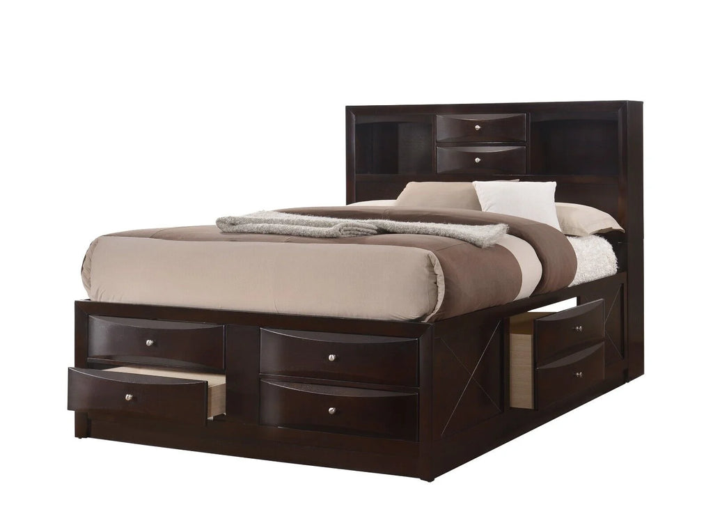 Queen Size 3pc Bedroom Set Storage Bed Chest Nightstand P284283