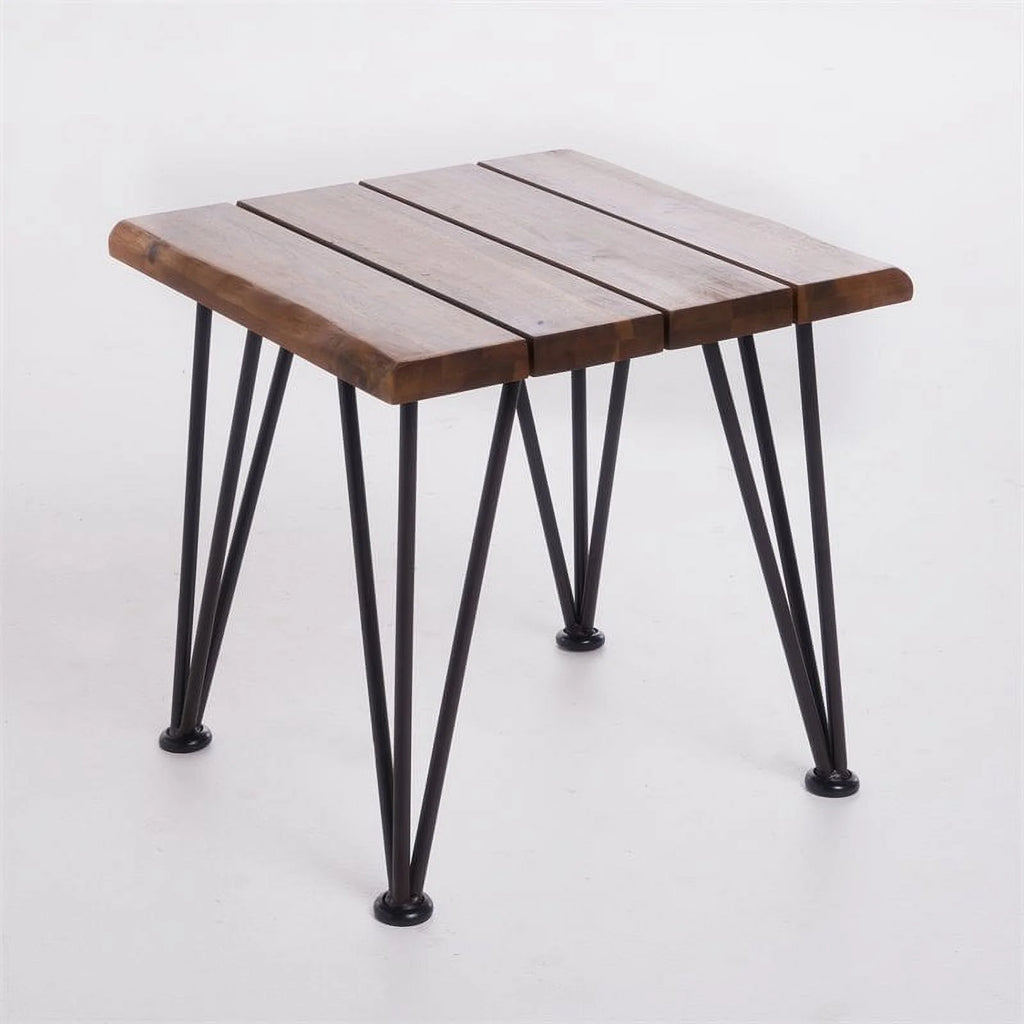 Acacia Wood Outdoor Side Tables Set of 2 A9956