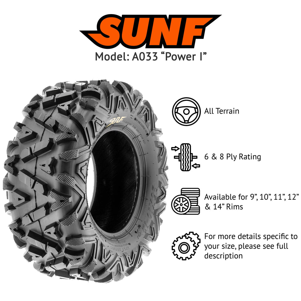 All Terrain ATV UTV Tires 24x10-11 6 PR Pair of 2 Q563