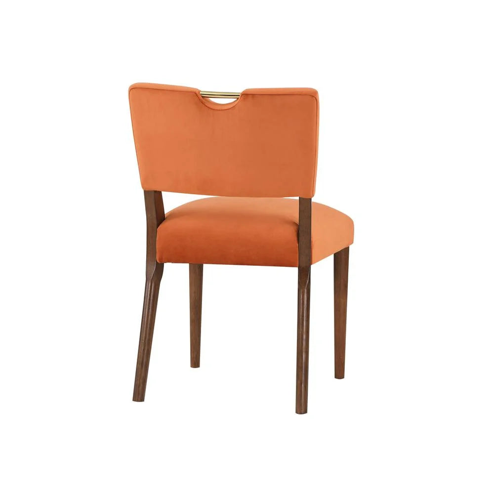 Burnt Orange Velvet 5-Piece Dining Set C51396