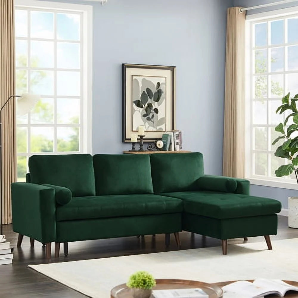 88 inch Reversible Pull out Sleeper Sectional Storage Sofa Bed Y67127
