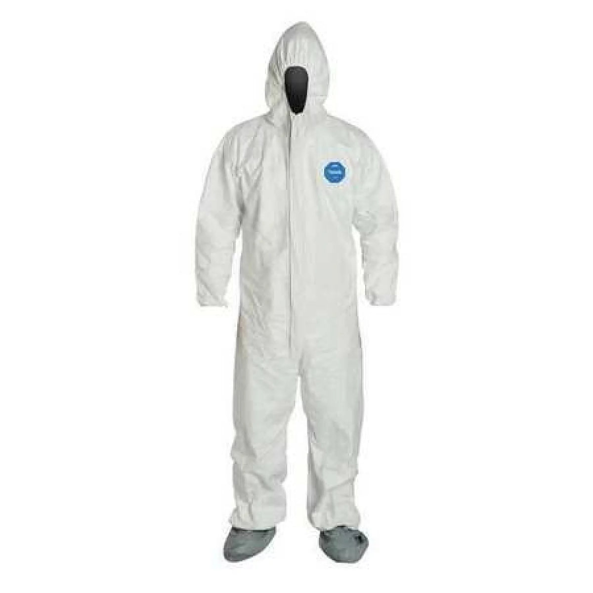 Hooded Coveralls, White, Tyvek 400, PK6 Z927480