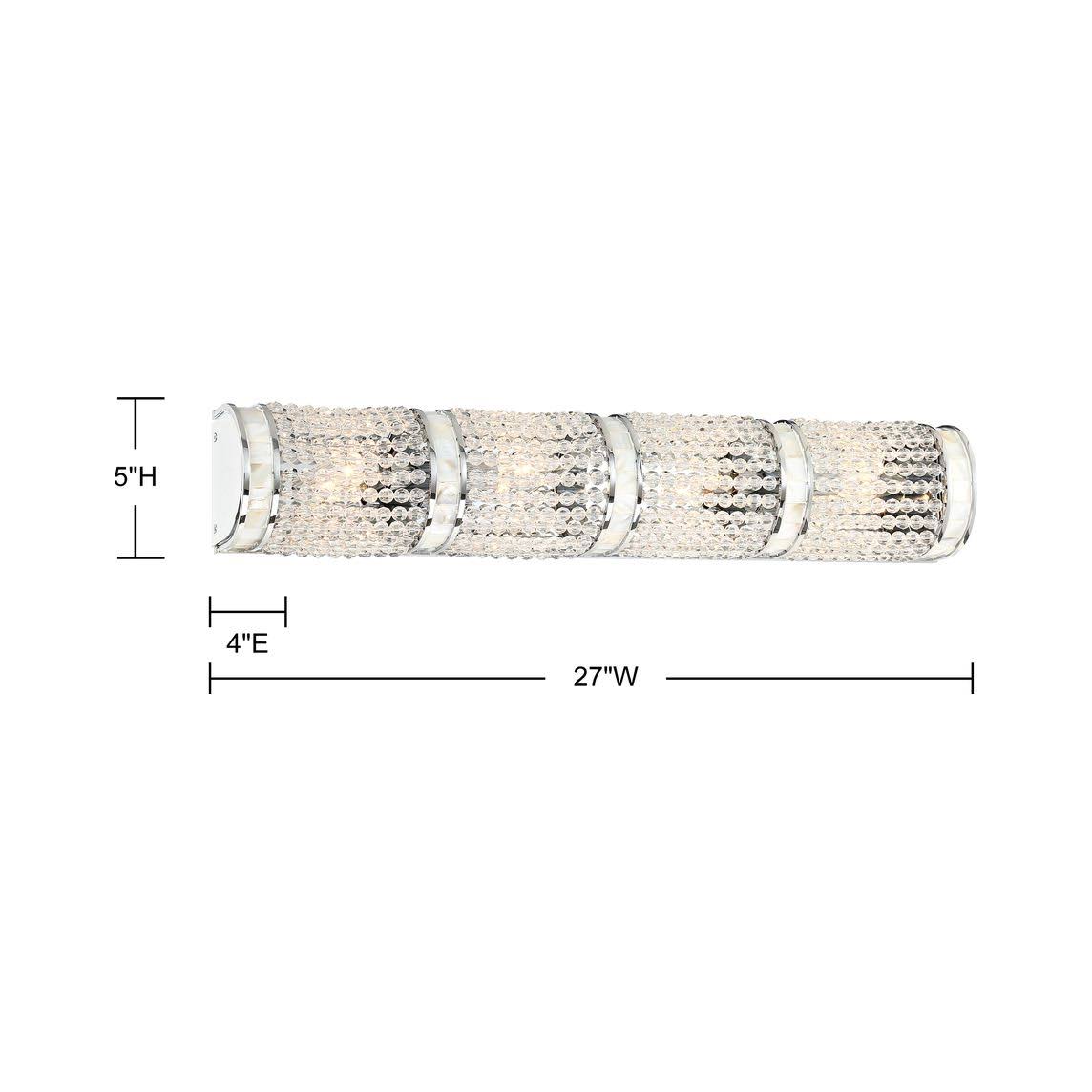 Polished Chrome 4 Light Bath Bar T379386