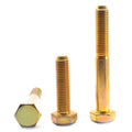 5/16-24 x 2 Fine Thread Grade 5 Hex Cap Screw (Bolt) - Medium Carbon Steel Yellow Cadmium Plated T75141