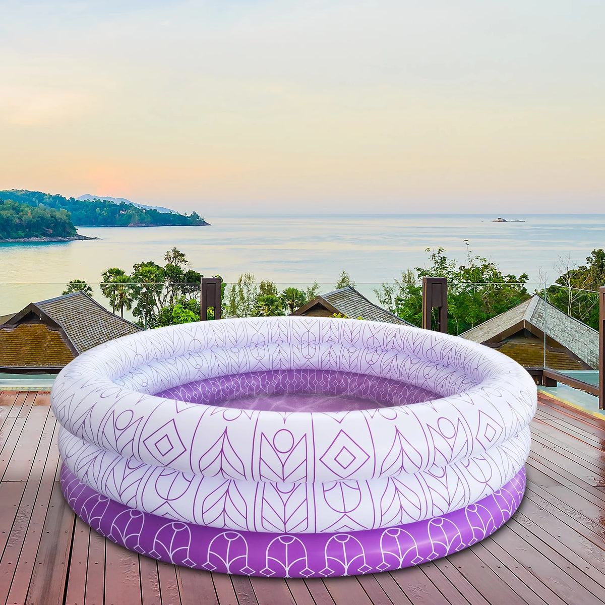 Inflatable 5.5ft 3 Ring Adult Pool M191845