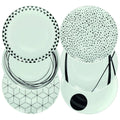 18 PC Black Ceramic Table Set R168