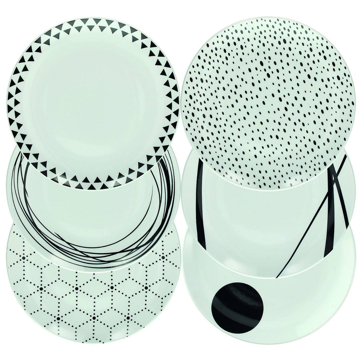 18 PC Black Ceramic Table Set R168