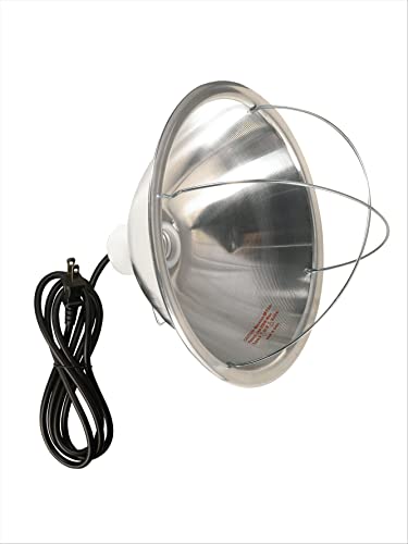 10.5 Inch Reflector Brooder Lamp with Bulb Guard and 6 Foot Cord R845