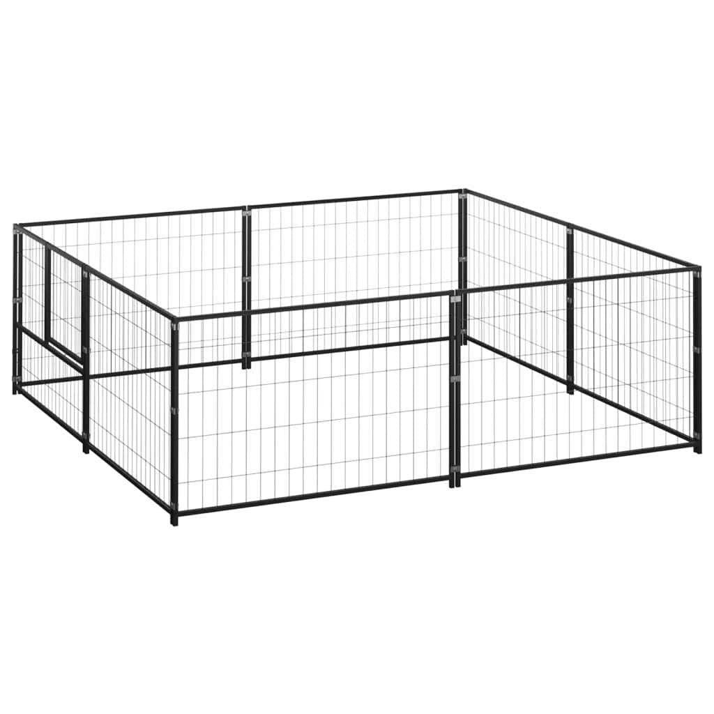 Silver Steel Dog Kennel A7175