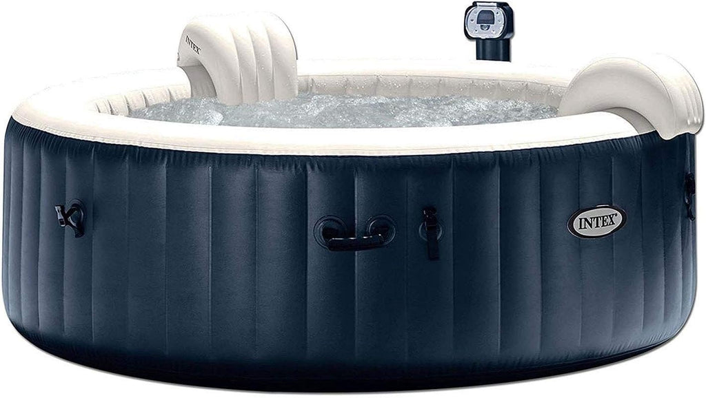 Blue 6 Person Inflatable Portable Heated Round Hot Tub Spa 85-inch x 28-inch V2244