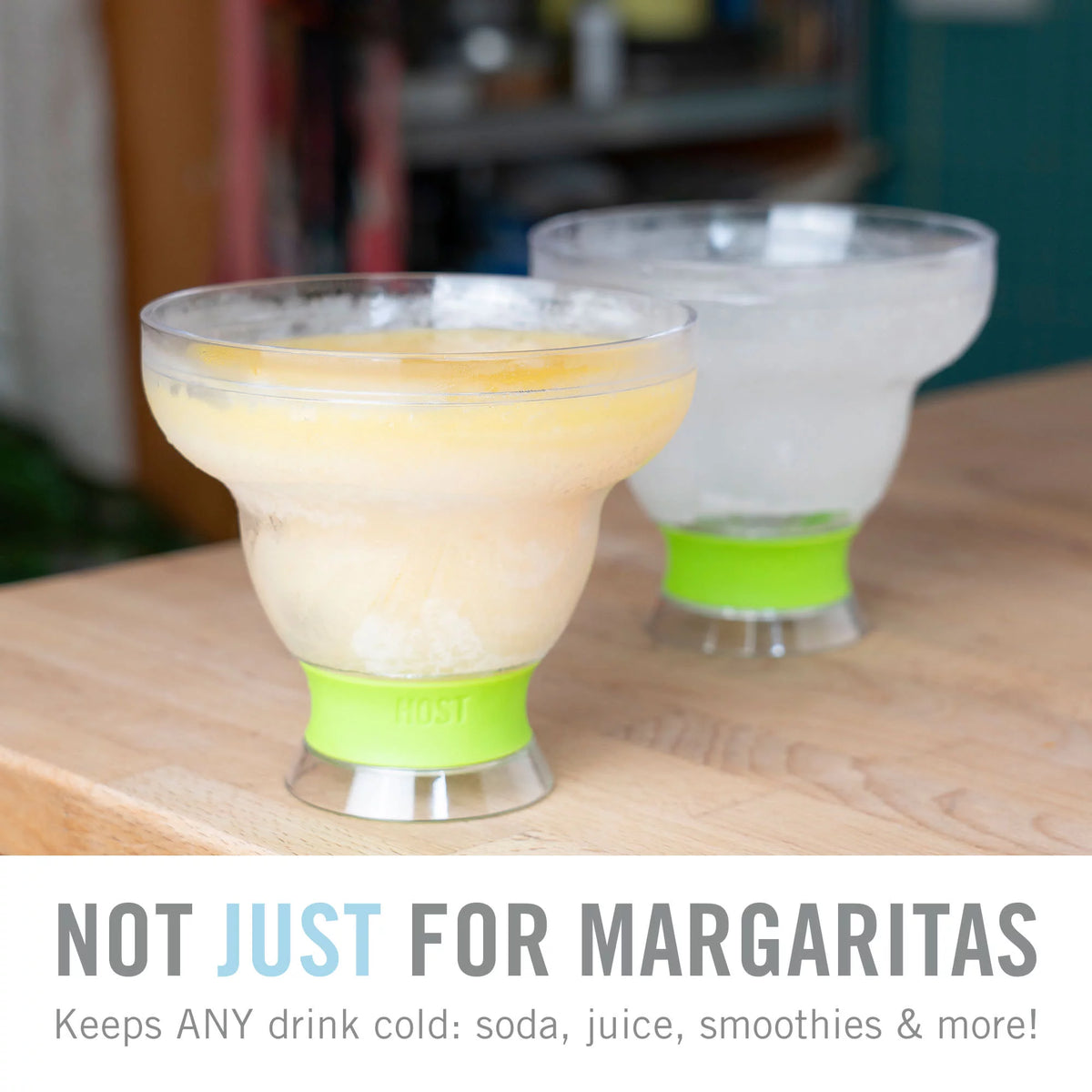 Grey Double Wall Plastic Margarita Glasses Set of 4 X7029