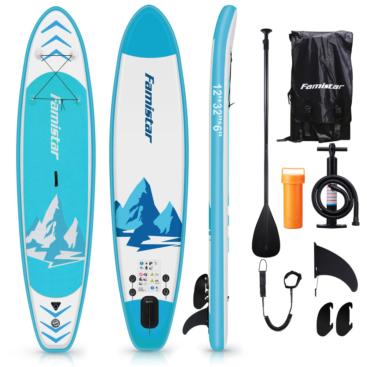 10' Inflatable Stand Up Paddle Board with Adjustable Paddle, Pump & Carrying Backpack B138
