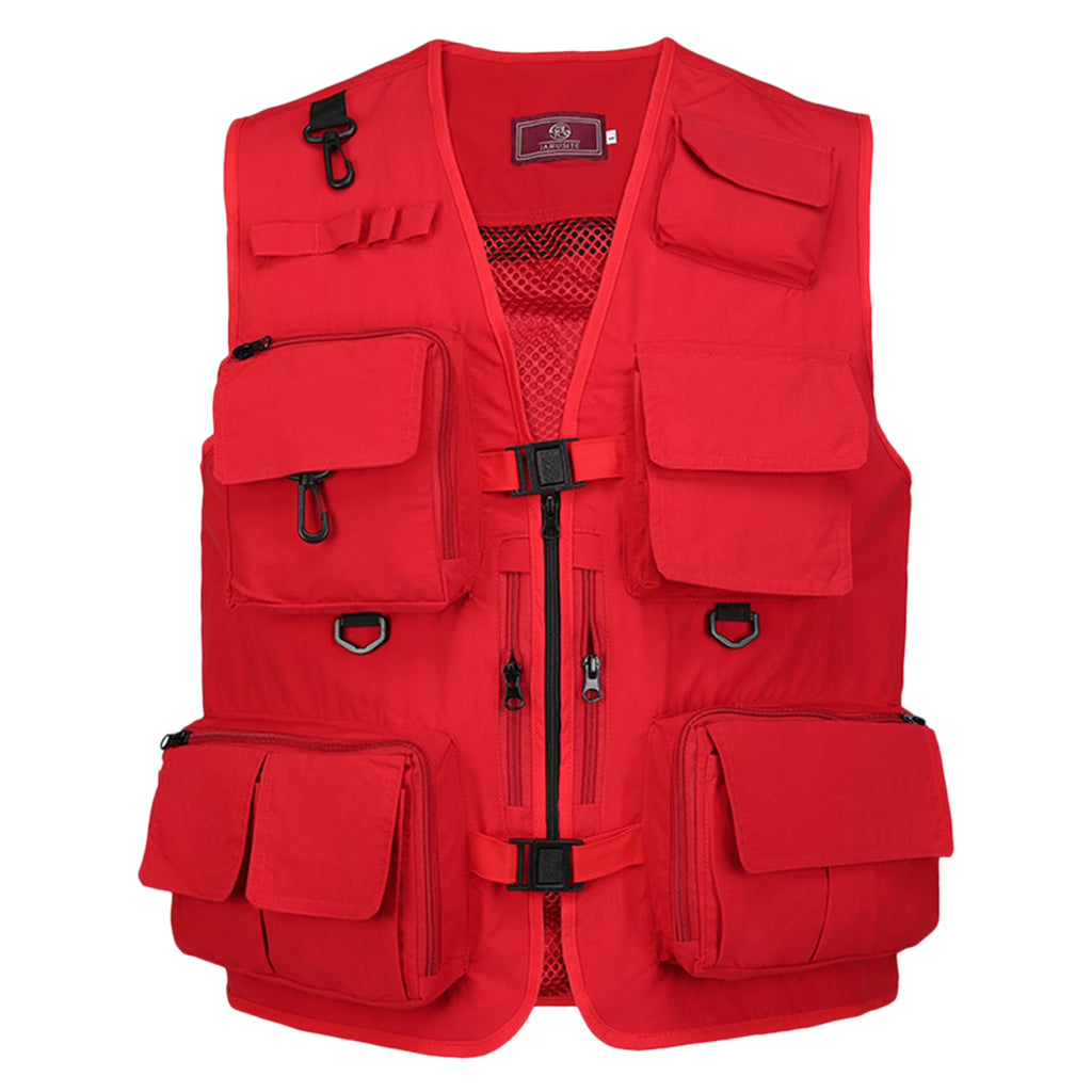 Fishing Photography Mesh Vest Multi Pockets Quick Dry T5038
