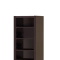 Modern MDF and Wood Bookcase with 9 Shelves in Dark Brown A951359