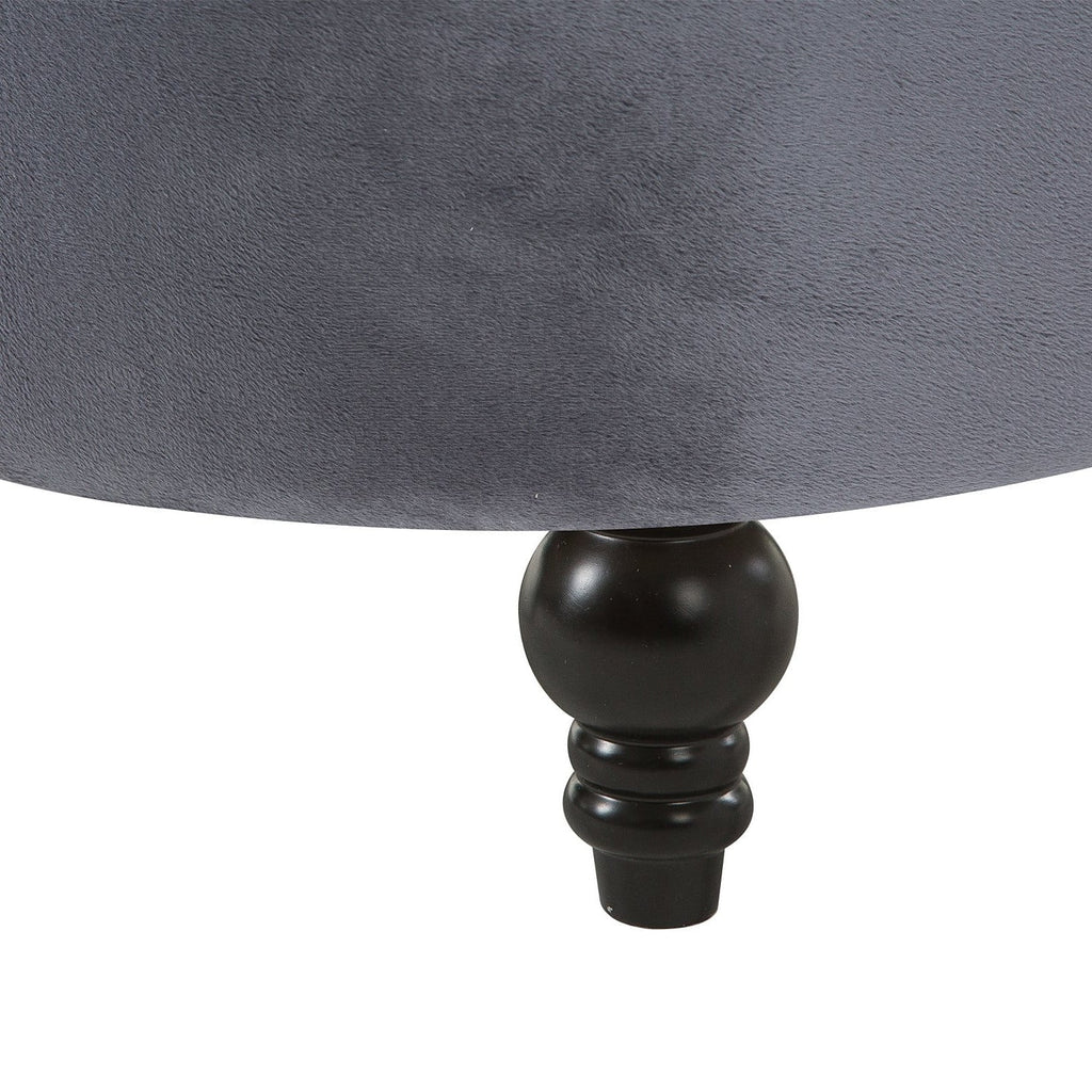 Gray Tufted Velvet Accent Chair E287223