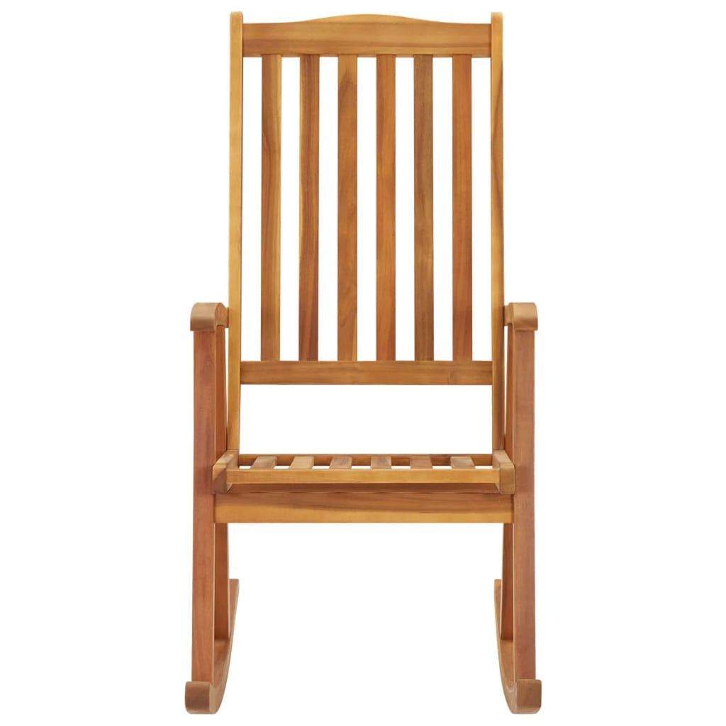Green Cushioned Acacia Wood Rocking Chair J28783