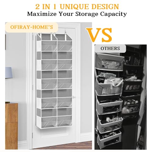 Light Grey 5-Tier Over The Door Hanging Storage Organizer I1457