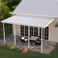 White Aluminum Patio Cover with 4 Posts F614