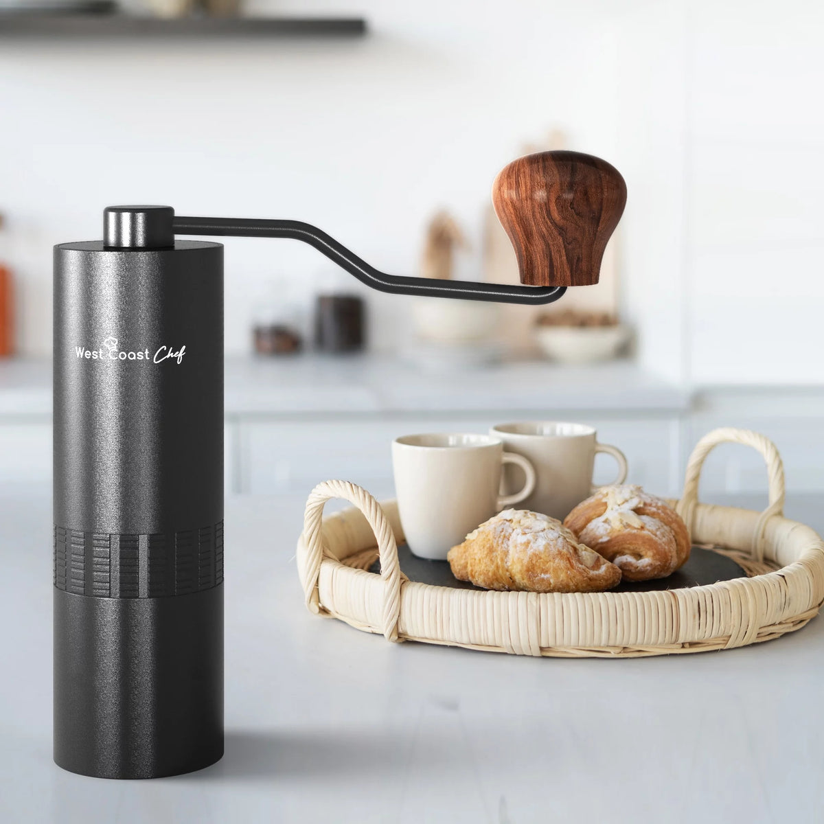 Manual Burr Coffee Grinder with Coarseness Adjustment Dial A7321